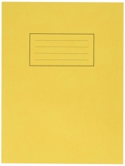 Silvine A5 Exercise Book 40 LVS Yellow (EX103) - Lined with margin