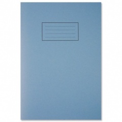 Silvine A4 Exercise Book 40 LVS Blue (EX108) - Lined with margin