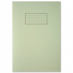 Silvine A4 Exercise Book 40 LVS Green (EX110) - Lined with margin