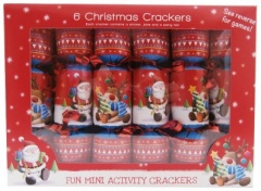 XK8NOV 6X6INCH Mini Novelty Santa & Reindeer Crackere