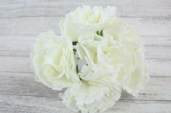 Carnation Bunch 8hd 38cm White