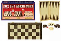 15''/38cm 3in1 Wooden Chess/Draughts/Backgammon ''M.Y''