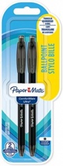Paper Mate ComfortMate Ultra Retractable Ball Pen Medium Tip 1.0mm - Black - Pack of 2