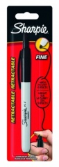 Sharpie Permanent Marker, Retractable Fine Tip - Black