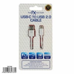 The FX Factory USB -C to USB 2.0 Cable 1M White