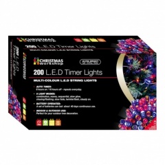 200 LED B/O Timer String Light Multi