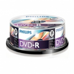 Phillips DVD - R Spindle of 25 (4.7GB 16 Speed)