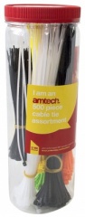 (Am-Tech) 500pc ASSORTED CABLE TIE S0680