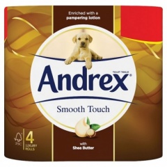 Andrex Smooth Touch Shea Butter PMP 2.25 4pk X 6