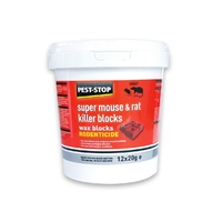 Pest Stop Super Rat & Mouse Killer Pasta - difenacoum (15 x 10g)