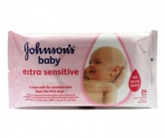 Johnsons Baby Wipes 24s Extra Sensitive