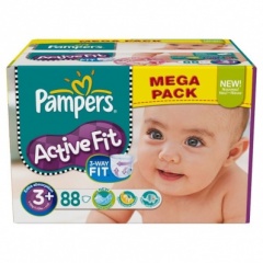 88x Pampers Active Fit, Size S3 (5kg-10kg), (packed in 2*44s