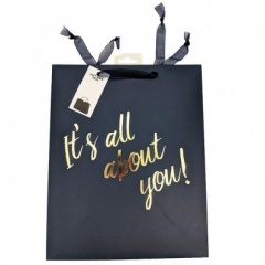 ED BAGS, NAVY TEXT - MED, PK OF 6