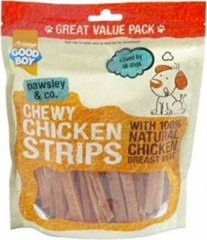 Good Boy Pawsley & Co Chewy Chicken Strips  Natural Chicken Dog Threats , 320g