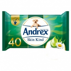 Andrex Skin Kind Aloe Vera  Washlets 40 wipes
