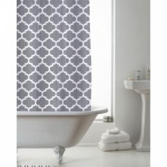 Peva shower curtain morrocan grey