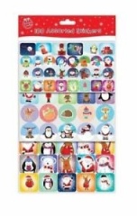 100 assorted christmas stickers