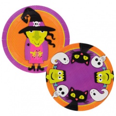 PACK OF 10 HALLOWEEN DESIGN 9''  PAPER PLATES