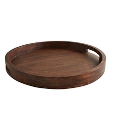 Round Tray Brown with Black Lines (TR-1)