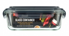 Sozali Glass Container with Clip Plastic Lid 1100ml