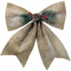 22CM Frosted pine sisal bow