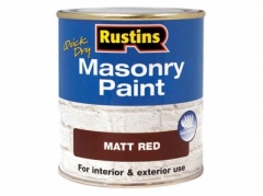 Rustins Masonry Paint Red 500ml