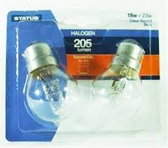 Status 18w = 23w - Halogen - Round - SBC - Clear - 2 pk - Blister Card