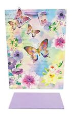 ED BAGS,FEMALE BUTTERFLY TEXT , LRG pk of 6