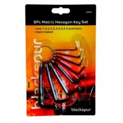 Blackspur 8pc Hexagon Key Wrenches (Mm)