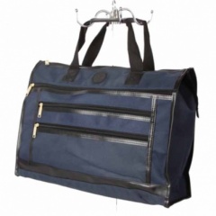 Black Shopping Bag with large internal compartment and tree front zipped pockets, 32x45x14cm (SH107P-BK)