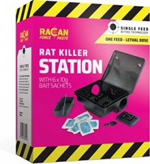 Racan Force Paste Rat Killer station with 6x10g bait sachets