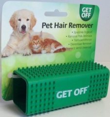 Gett Off Rubber Pet Hair Remover Brush Cats Dogs Carpet Car Seats Sofa