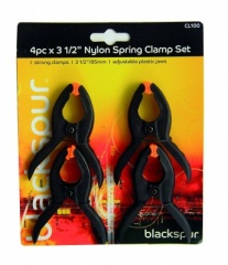 Blackspur 4Pc 31/2'' Nylon Spring Clamp S