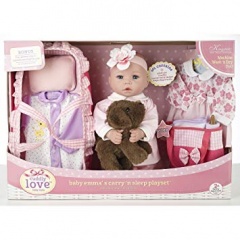 BABY DOLL WITH SOUND BEDTIME PLAYSET