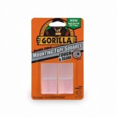 Gorilla Crystal clear Mounting Tape Squares 2.5cm X 2.5cm (3044111)