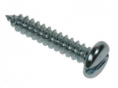 Self Tapping Slotted Panhead Screw BZP 3/8 X 6 Pk200