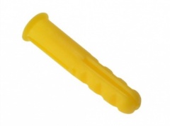 Plastic Wall Plug Yellow To Fit 4-6 Pk100