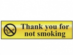 Stick On Gold 'Thank You For Not Smoking'