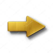 Stick On Gold 'Arrow To Right'