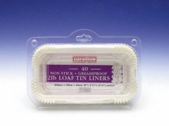 Caroline 40pc 2lb Loaf Tin Grease Proof  Liners (1714)
