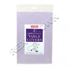 **** Caroline Paper Table Cover Lilac 2Pk (1328)