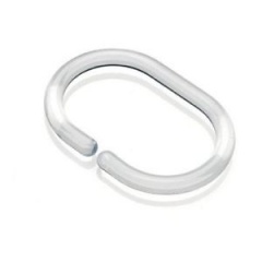 Croydex Shower Curtain Ring Hook - Clear