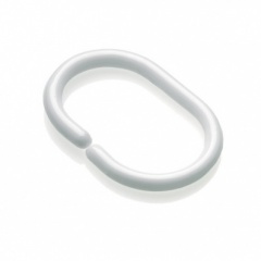 Croydex Shower Curtain Ring Hook - White