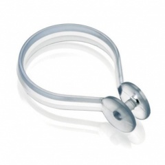 Croydex Button Ring Hook - Clear