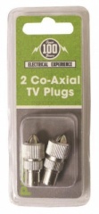 Tv Coax Plugs Pk2