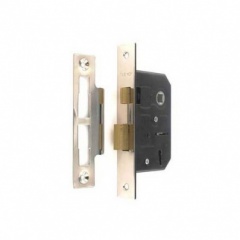 63mm 3 Lever Sash Lock NP 4 Keys (S1822)