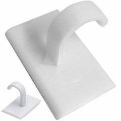 Self-Adhesive Cup Hooks White pk4 (S6350)