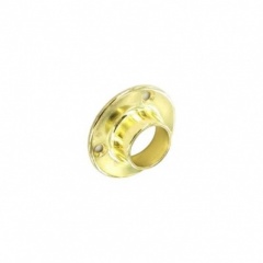 25mm End Socket Brass Plated pk2 (S5577)