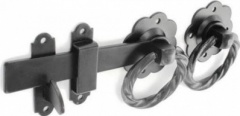 150mm Twisted Ring Gate Latch Black (S5137)