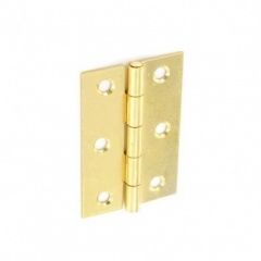 100mm Steel Butt Hinges Brass Plated (S4307)